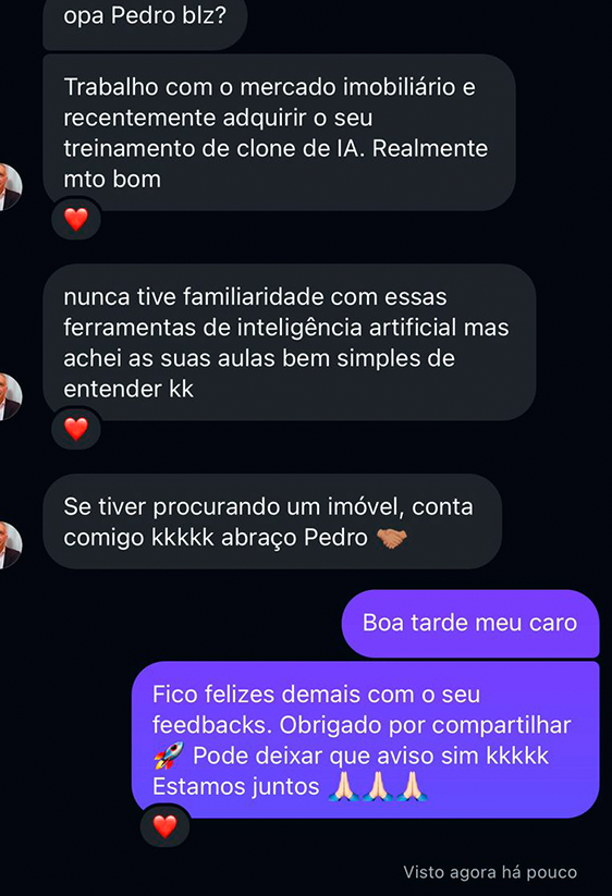 Depoimento de aluno do mercado imobiliário sobre o Clone Omni PRO
