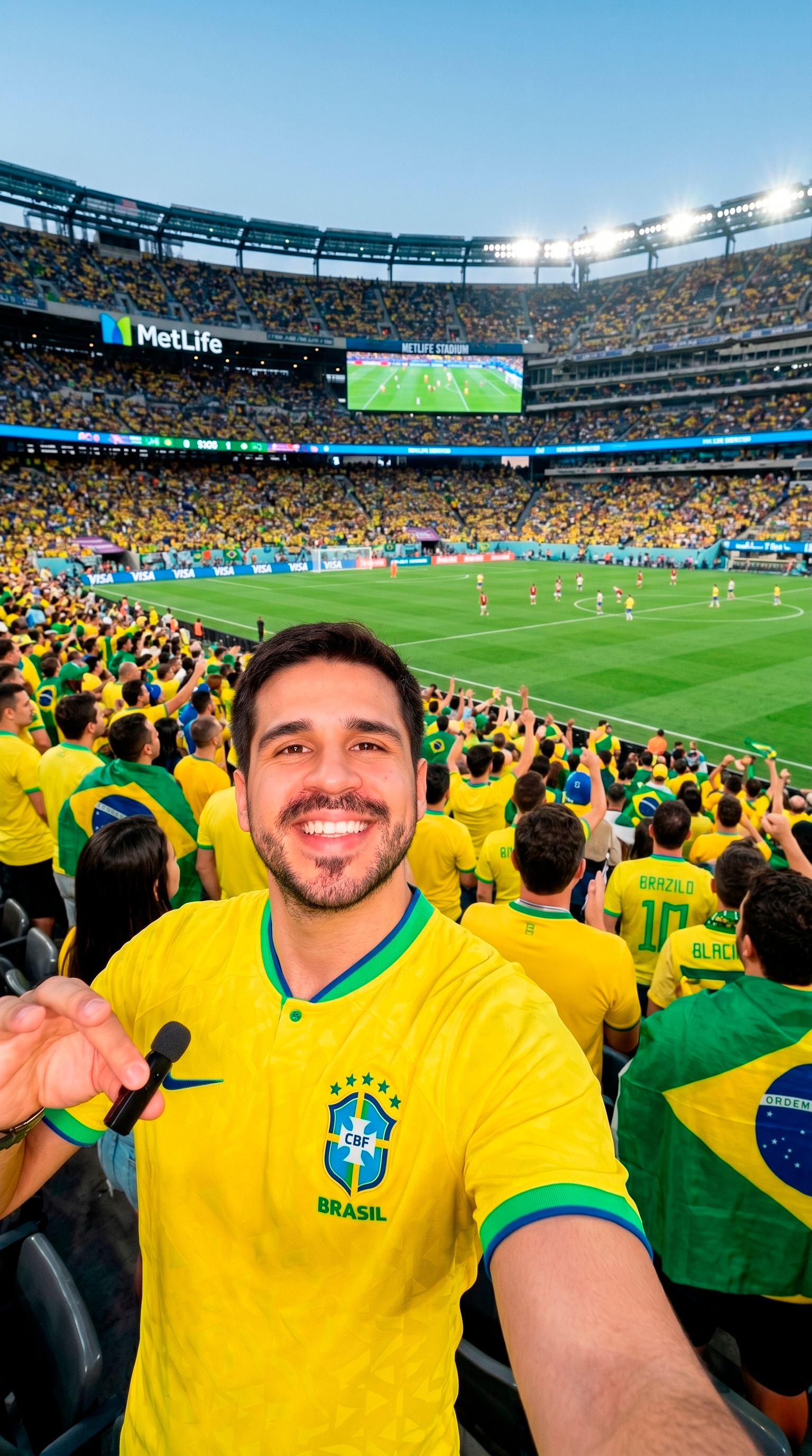 Depois: no estádio, cenário gerado por IA