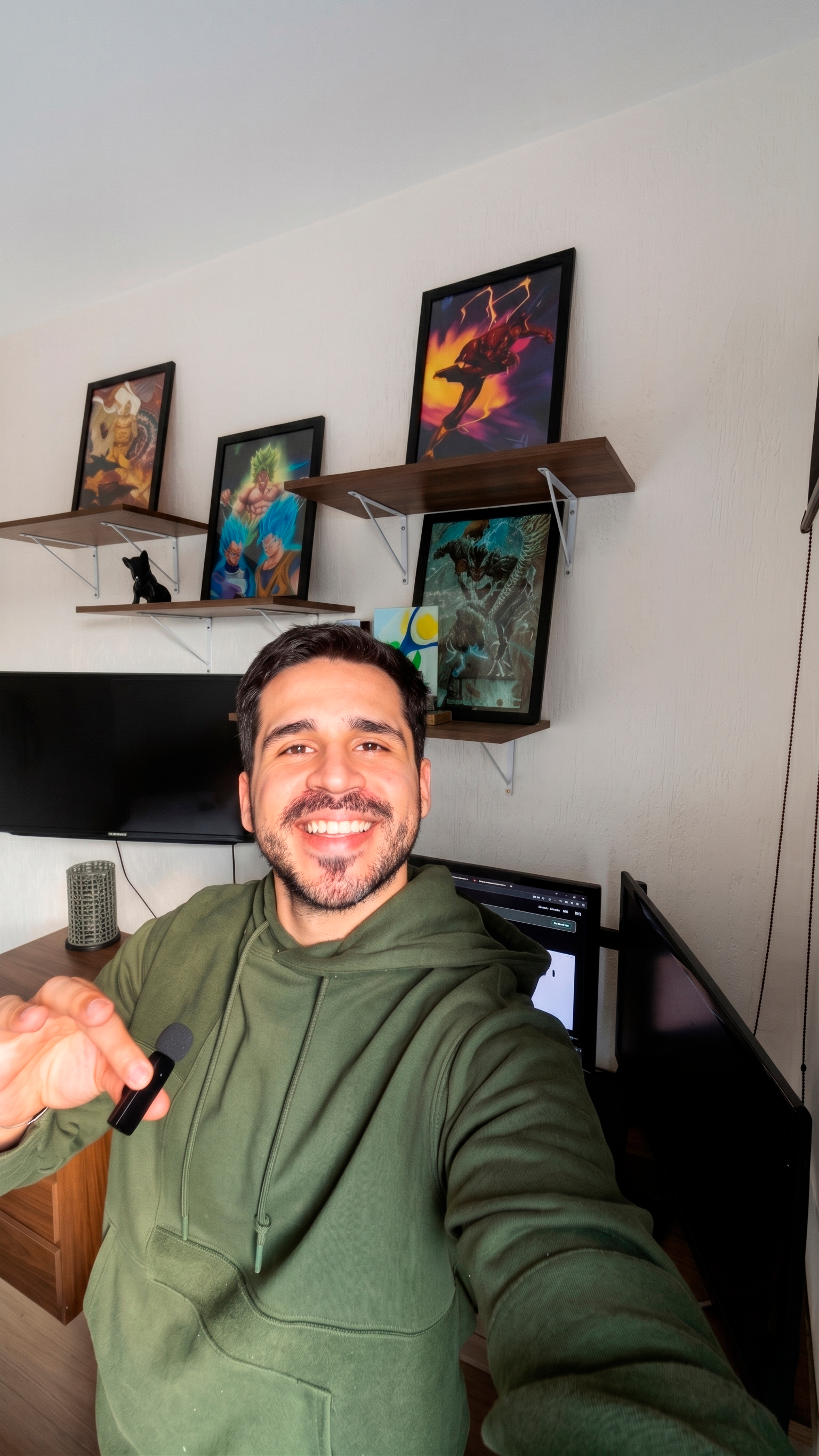 Antes: gravação em casa, no quarto